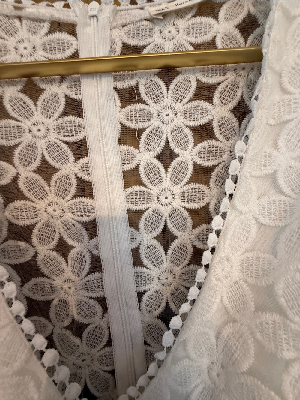 White Floral Lace Wrap Dress - Women’s - Picture 11 of 13